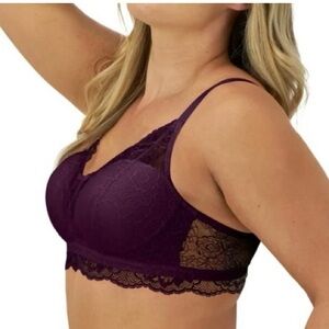 Bali Womens Beautifully You Lace Wireless Bra Size 2XL